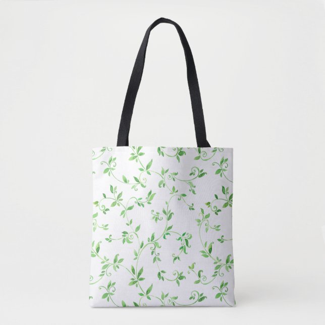 Tote Bag Motif de feuille d'aquarelle (Devant)
