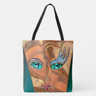 Tote Bag Motif de fille peinte au visage