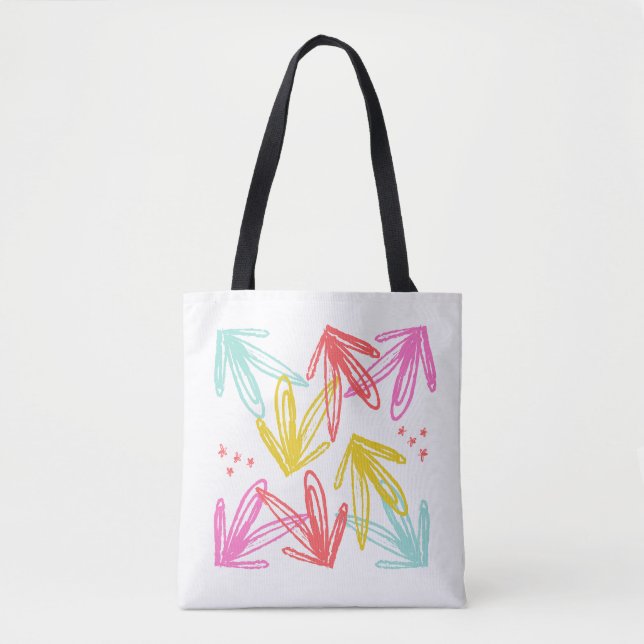 Tote Bag Motif de flèche coloré abstrait  (Devant)