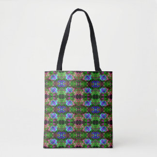Tote Bag Motif de fleur bleu