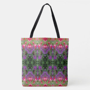 Tote Bag Motif de fleur de kaléidoscope 19 GRAND