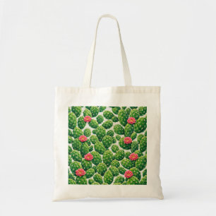 Tote Bag Motif de fleur rose de cactus de poire épineux à l