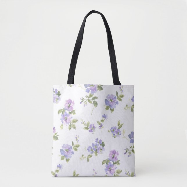Tote Bag Motif de fleurs (Devant)