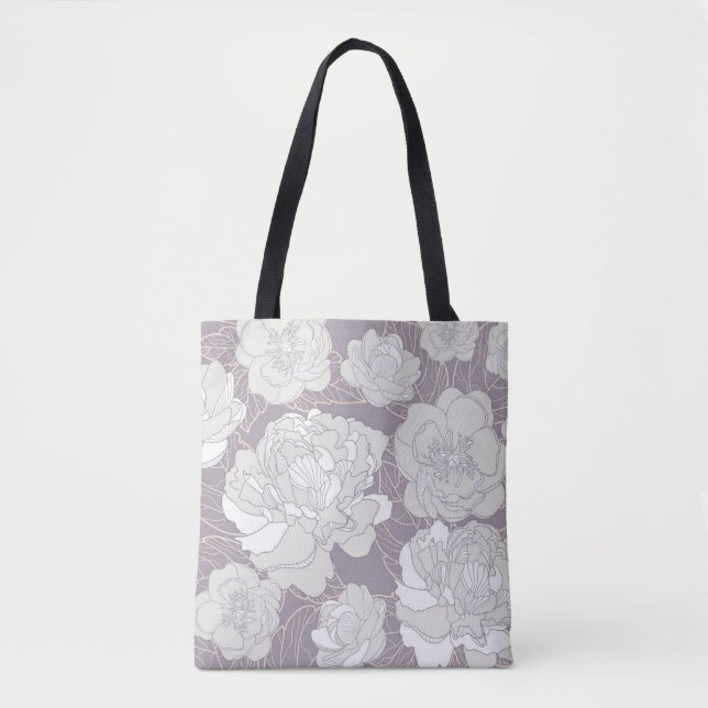 Tote Bag Motif de fleurs (Devant)