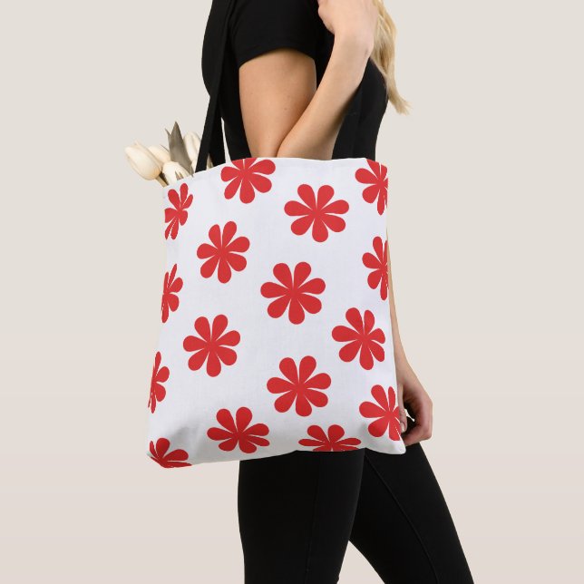 Tote Bag Motif de fleurs abstraite (De près)