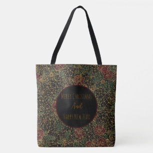 Tote Bag Motif de fleurs de Noël, célébration du Nouvel An,