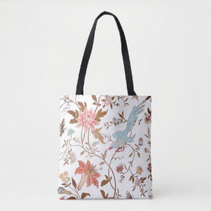 Tote Bag Motif de fleurs épanouies de style vintage