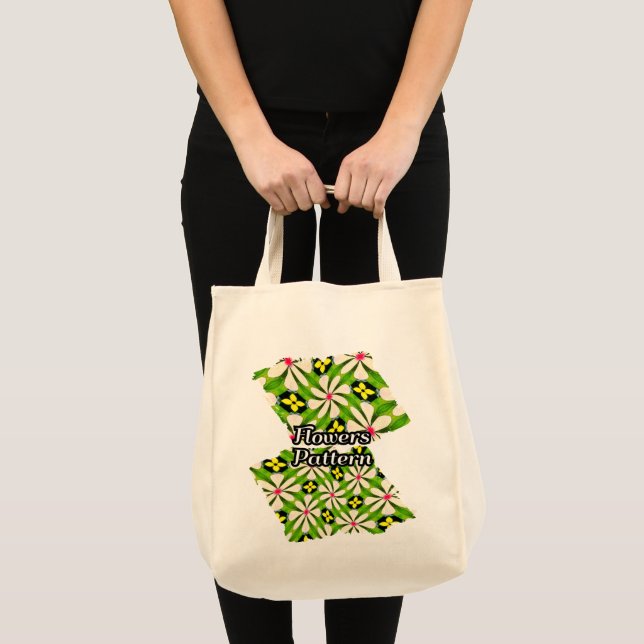 Tote Bag Motif de fleurs esthétiques (Devant (produit))