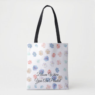 Tote Bag Motif de fleurs sauvages pastel doux