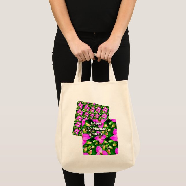 Tote Bag Motif de fleurs tropicales roses (Devant (produit))