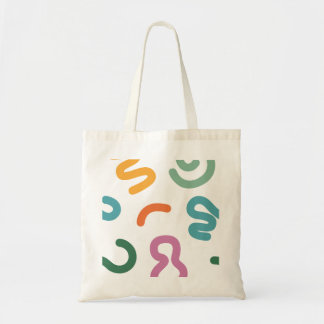 Tote Bag Motif de formes abstraites colorées