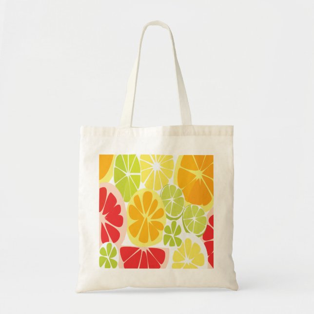 Tote Bag Motif de fruits d'agrumes (Devant)