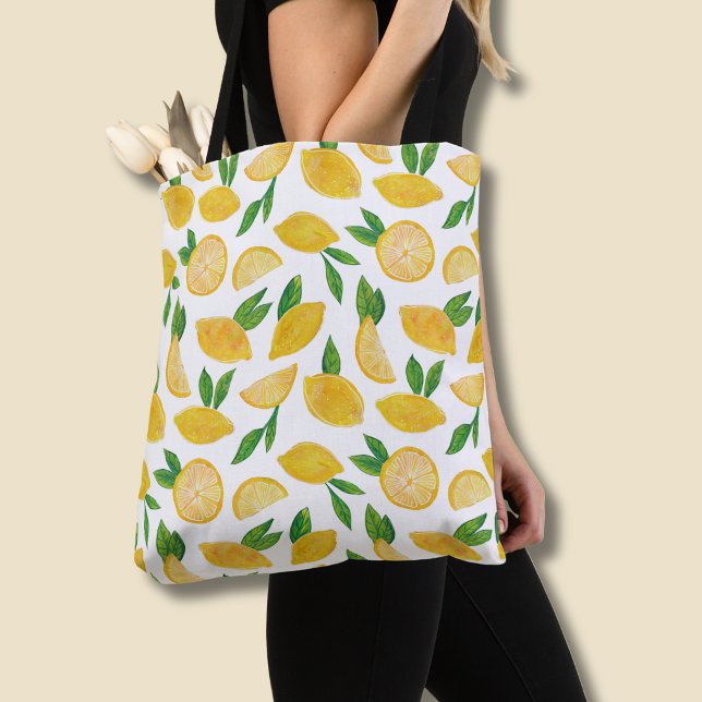Tote Bag Motif de fruits d'agrumes au citron (Citrus lemon pattern fruit tote bag)