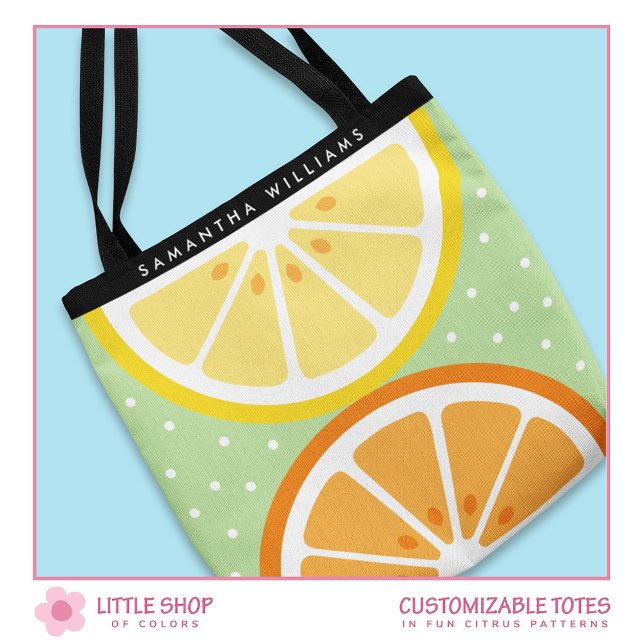 Tote Bag Motif de fruits d'agrumes personnalisable (Créateur téléchargé)