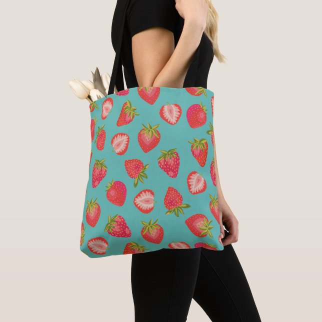 Tote Bag Motif de fruits de fraise (De près)