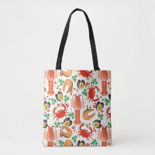 Tote Bag Motif de fruits de mer