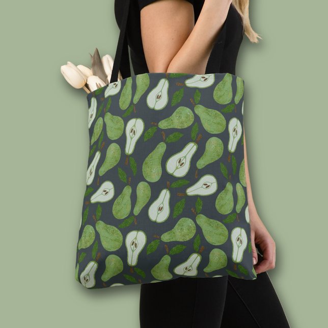Tote Bag Motif de fruits de poire de verger (Orchard Pear all over print tote bag)