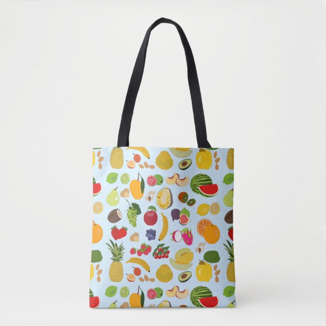 Tote Bag Motif de fruits d'été coloré (Devant)