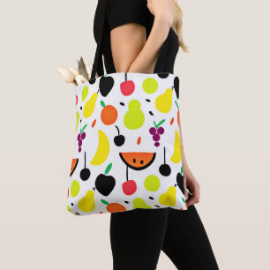 Tote Bag Motif de fruits néon Tropical Glow