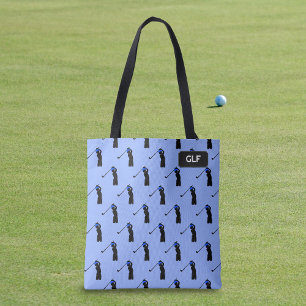 Tote Bag Motif de golf - Joueur et conducteur - ajouter des