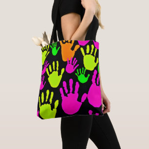 Tote Bag Motif de graffiti néon