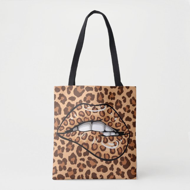 Tote Bag Motif de guépard tacheté léopard (Devant)