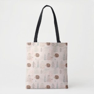Tote Bag Motif de hérisson de bois mignon