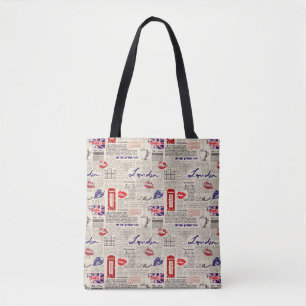 Tote Bag Motif de journal de Londres