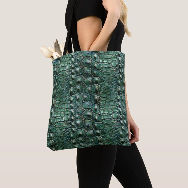 Tote Bag Motif de la peau de crocodile (De près)