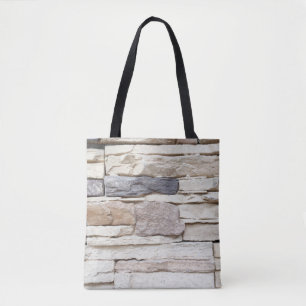 Tote Bag Motif de la pierre moderne mur de brique Surfacé b