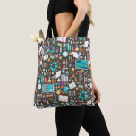 Tote Bag Motif de la Science/chimie<br><div class="desc">Ce sac comporte notre motif de la science qui se tient du repos.  Achetez ce fourre-tout comme cadeau pour n'importe quel amant de la science,  professeur ou pour vous-même !</div>