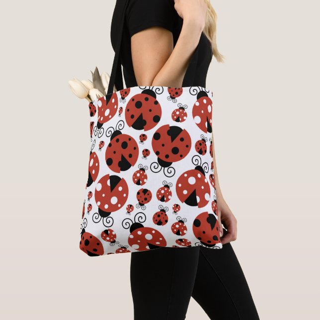 Tote Bag Motif De Ladybugs, Mignons Ladybugs, Red Ladybugs (De près)