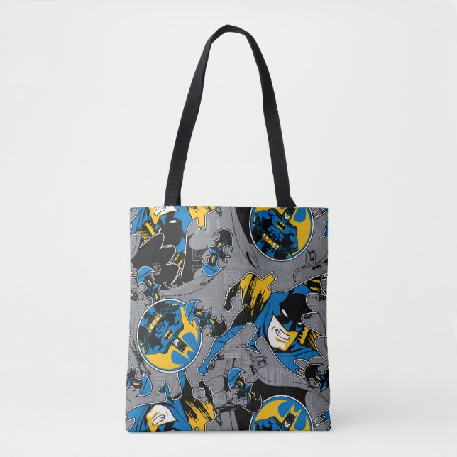 Tote Bag Motif de lancer à fond Batman (Devant)