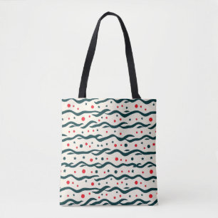 Tote Bag Motif de lignes et de formes géométriques Abstrait