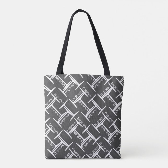 Tote Bag Motif de l'ingénieur de poutres en acier (Dos)