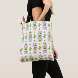 Tote Bag Motif De Llamas, Cute Llamas, Alpacas, Cactus
