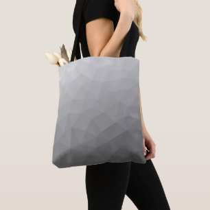 Tote Bag Motif de maillage géométrique gris