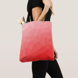 Tote Bag Motif de maille géométrique à dégradé rouge