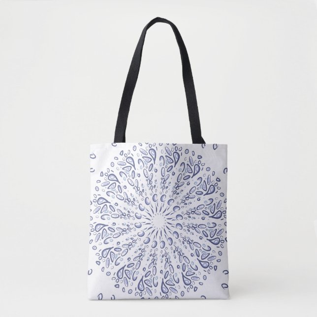 Tote Bag Motif de mandala bleu (Devant)