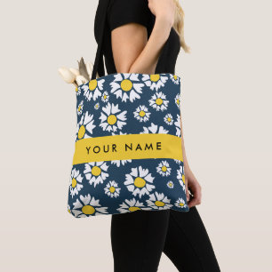 Tote Bag Motif de marguerite, marguerites blanches, Votre n