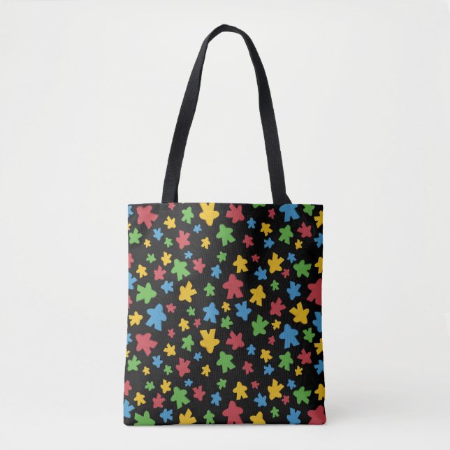 Tote Bag Motif de membre de couleur noire (Devant)