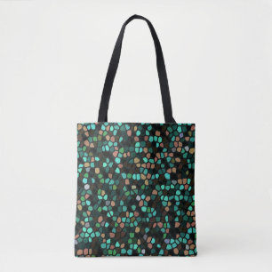 Tote Bag Motif de mosaïque coloré multicolore