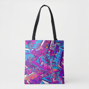 Tote Bag Motif de mots de graffiti sans couture abstrait. R