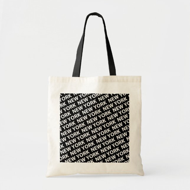 Tote Bag Motif de New York White (Devant)