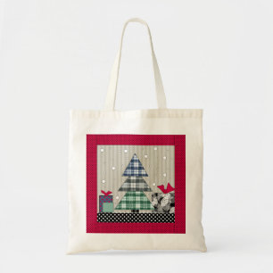 Tote Bag Motif de Noël, applique, nouvelle année, noël