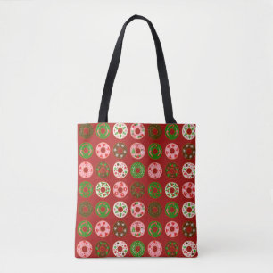 Tote Bag Motif de Noël Donut Holiday