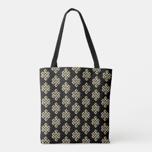 Tote Bag Motif de noeud éternel en noir