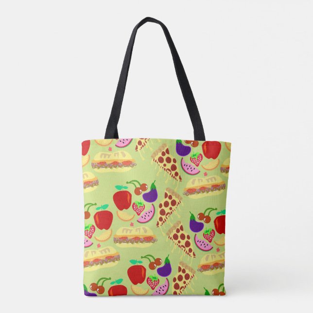 Tote Bag Motif de nourriture savoureuse Amusante Conception (Dos)