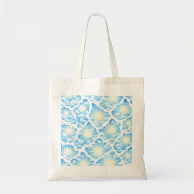 Tote Bag Motif de nuage de ciel ensoleillé (Devant)