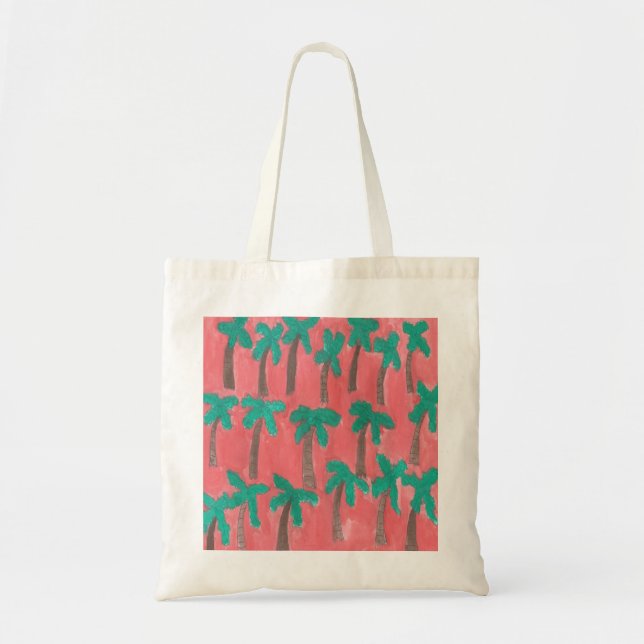 Tote Bag Motif de palmier d'aquarelle (Devant)